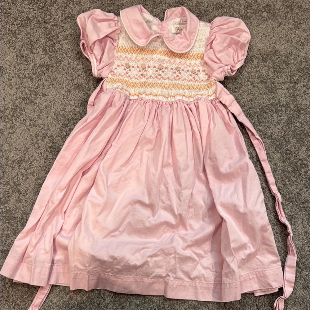Pink Smocked Baby Dress